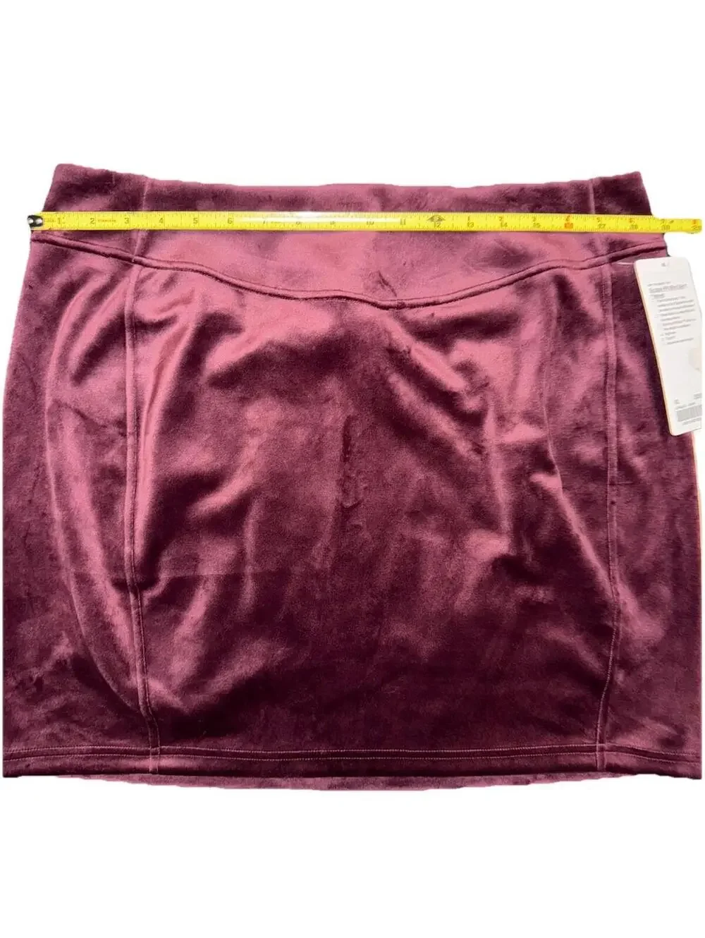 NEW Lululemon Scuba Mini Skirt Velvet Dark Red sz XL Soft holiday Goth $88
